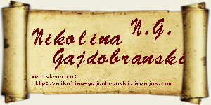 Nikolina Gajdobranski vizit kartica